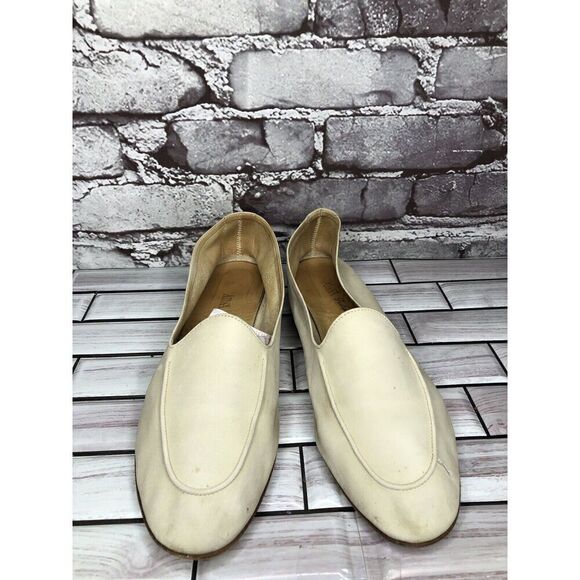 ATIKA VTG Ivory Suede Nubuck Leather Slip On Loafer Flats Women Sz 40EU/9.5M US - Picture 3 of 16